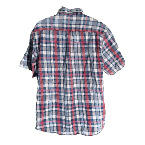 TOMMY BAHAMA Men's Short Sleeve Button Down Inside Out Plaid Shirt XLT - Picture 3 of 7